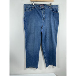 Womans Excellent Gloria Vandirbilt Amanda Blue Jeans 22W Stud Accent 0129/S-3